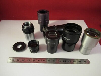 FOR PARTS LOT EYEPIECES ASSORTED OPTICS MICROSCOPE PART AS PICTURED &8-B-67