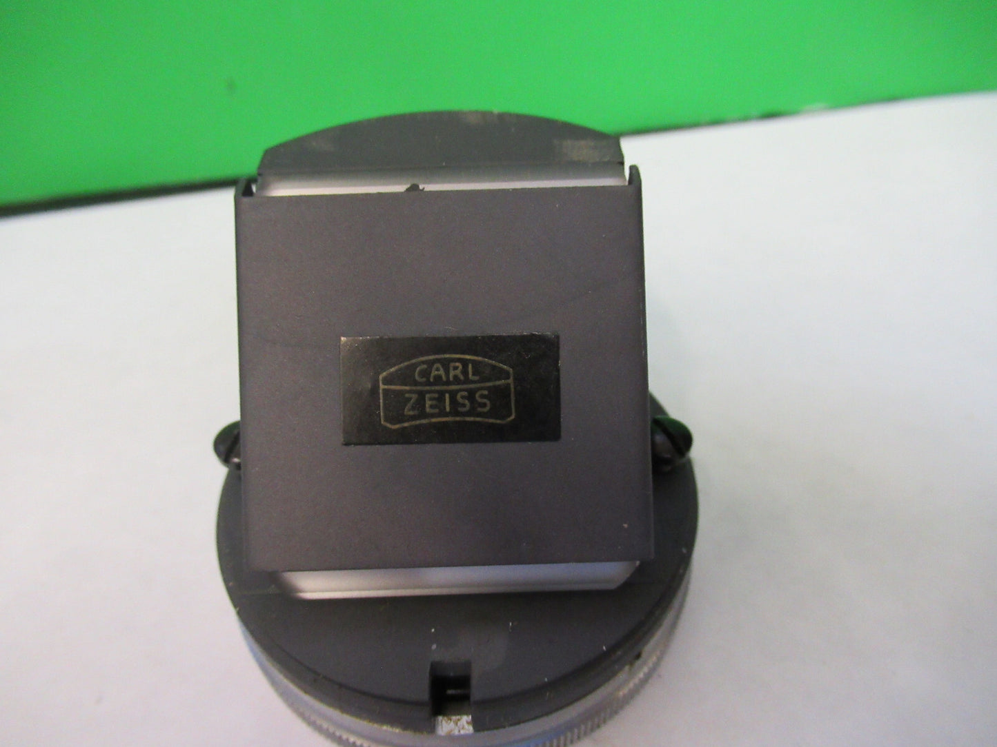 CARL ZEISS GERMANY ILLUMINATOR LENS + IRIS MICROSCOPE PART AS PICTURED X9-B-27