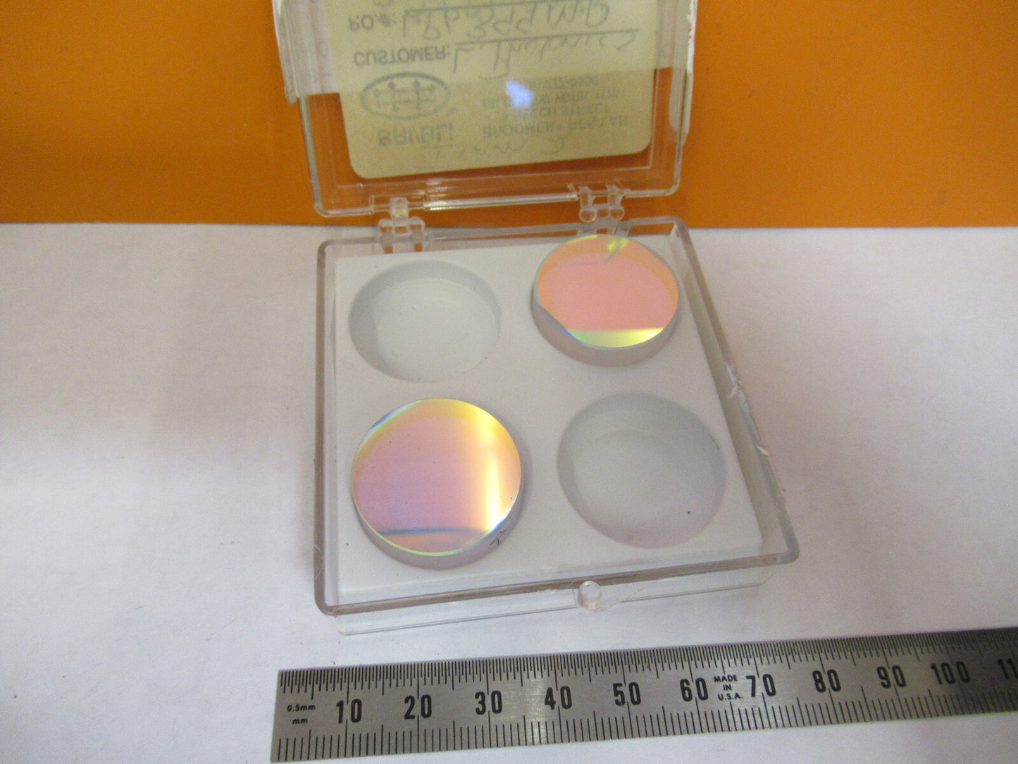 OPTICAL ex-NASA COATED LENS PAIR  PRO LASER OPTICS AS PICTURED Y4-A-83