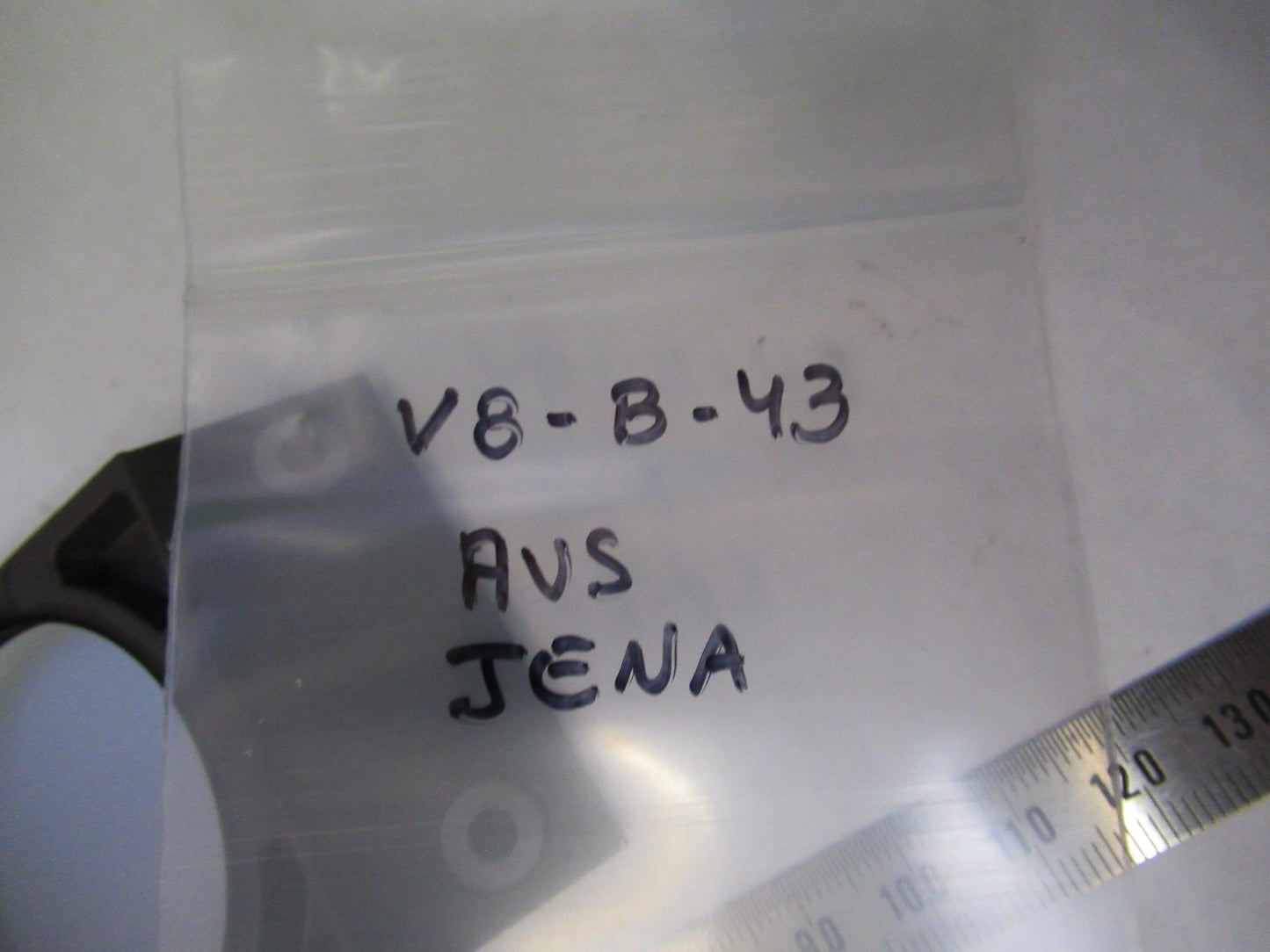 AUS JENA GERMANY FLAT MIRROR MOUNTED MICROSCOPE PART AS PICTURED V8-B-43