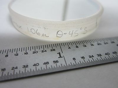 OPTICAL INFRARED FLAT FILTER LENS COATED LASER OPTICS BIN#R3-74