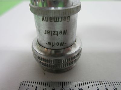 MIKROSKOPTEIL OBJEKTIV WOLFE WETZLAR DEUTSCHLAND 45X OPTICS AS IS BIN#Q8-64