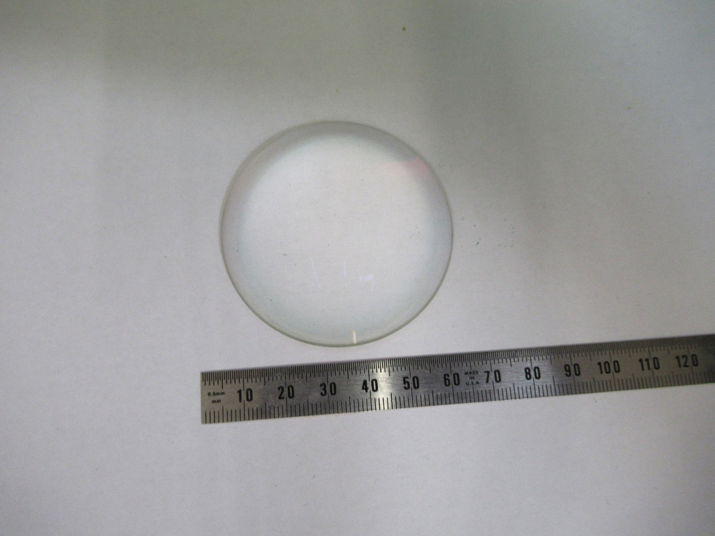 OPTICAL HIGH CONVEX CONCAVE LENS THICK GLASS MIL SPEC OPTICS AS PICTURED V3-A-22