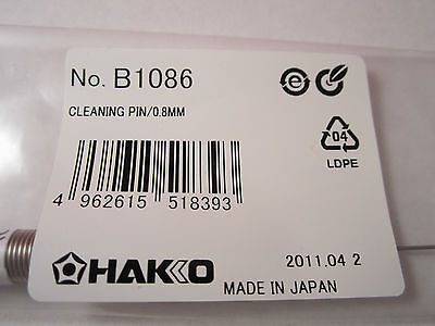 LAB SYRINGE CLEANING PIN HAKKO JAPAN B1086 0.8 mm  BIN#1C