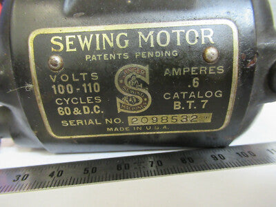 Old Singer Sewing Machine Model 66 Motor Assembly