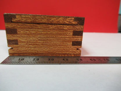 ANTIQUE WOOD CONTAINER EMPTY BAUSCH LOMB USA MICROSCOPE PART T9-A-40