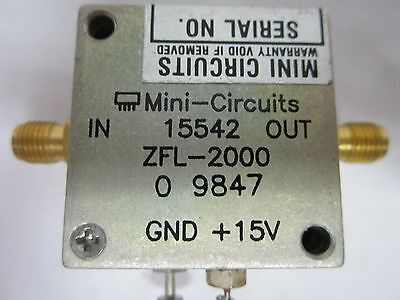 MINI CIRCUITS RF AMPLIFIER FREQUENCY ZFL-2000 BIN#K1-13