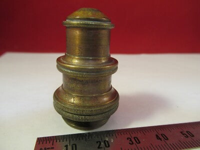 Antique Brass Objective Bausch & Lomb 8mm Microscope Optics