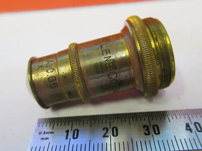 ANTIKES MESSING SPENCER OBJEKTIV 44X LINSE MIKROSKOPTEIL WIE ABGEBILDET &amp;F6-B-121