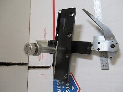 MICROMETER CLIPS STAGE JAPAN MICROSCOPE PART AS PICTURED &12-A-98