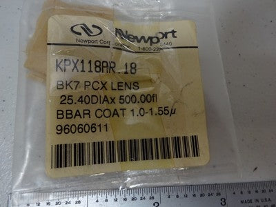 OPTICAL NEWPORT BK7 GLASS PLANO CONVEX LENS 1" DIAMETER LASER OPTICS BIN#M8-C-05