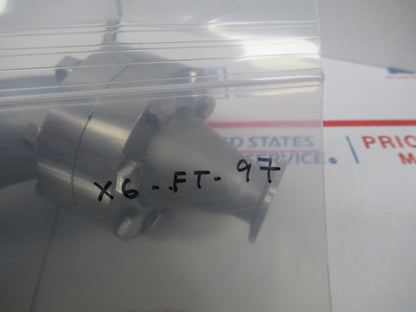 MDC HIGH VACUUM LARGE CF ELBOW ADAPTER HEAVY STAINLESS STEEL AS PIC X6-FT-97