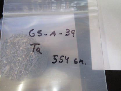 METAL TANTALUM ALLOY 99.5% CHEMICAL ELEMENT 554 GRAMS AS PICTURED #G5-A-39