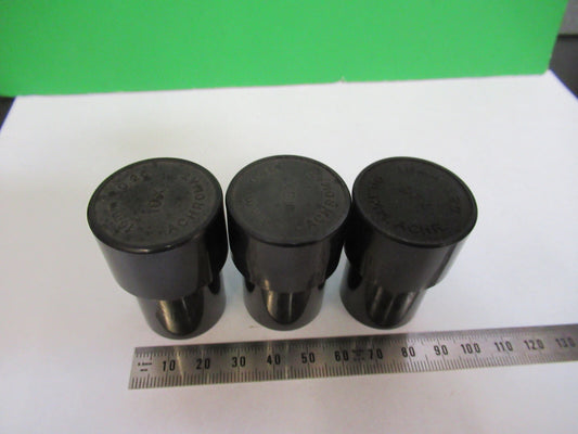 Bausch & Lomb Lot 3ea Plastic Empty Objective Can Microscope Part AS Pic