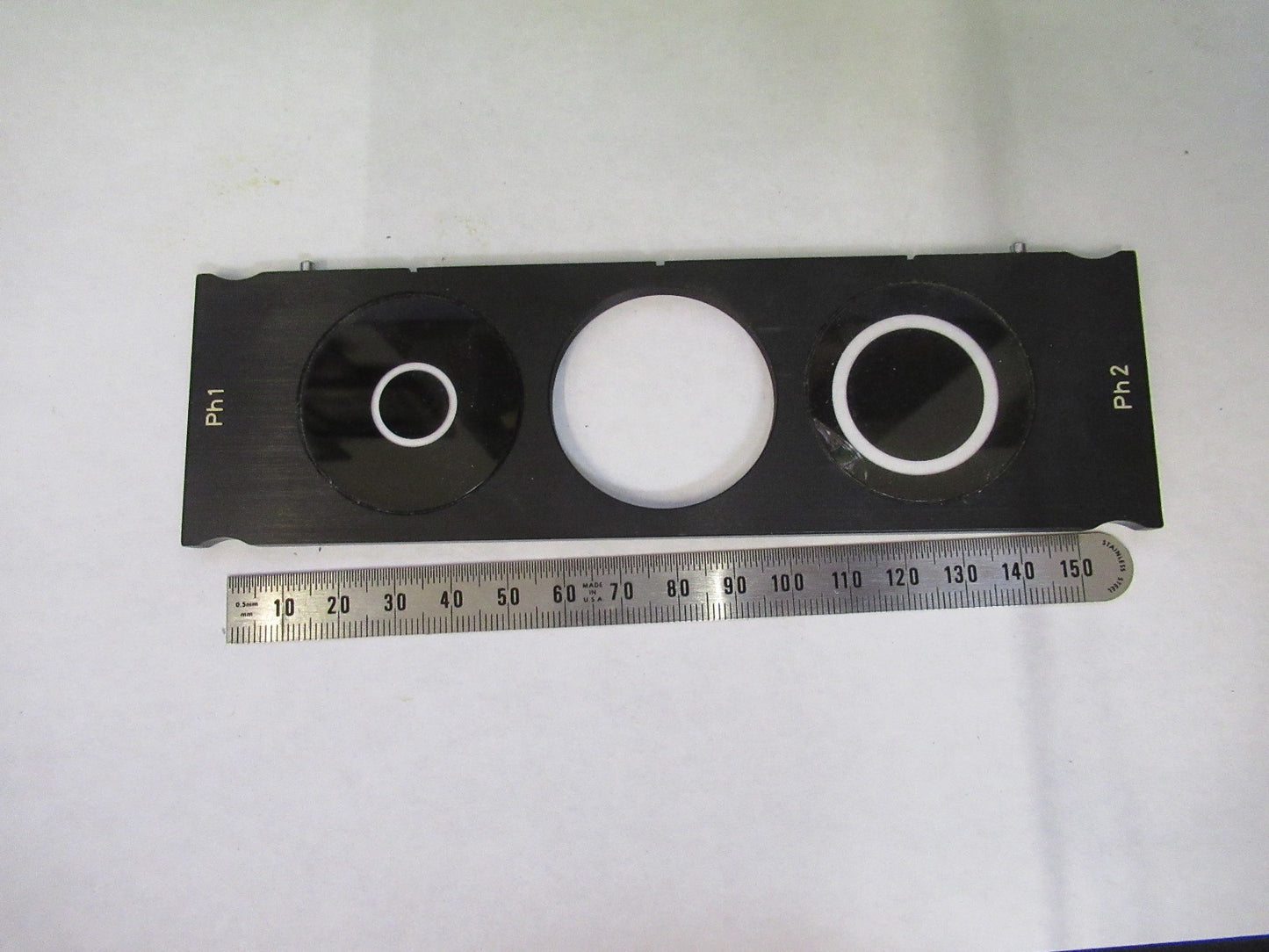 ZEISS GERMANY SLIDE PH1 PH2 [dent] OPTICS MICROSCOPE PART AS PICTURED U8-B-34