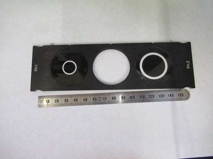 ZEISS GERMANY SLIDE PH1 PH2 [dent] OPTICS MICROSCOPE PART AS PICTURED U8-B-34