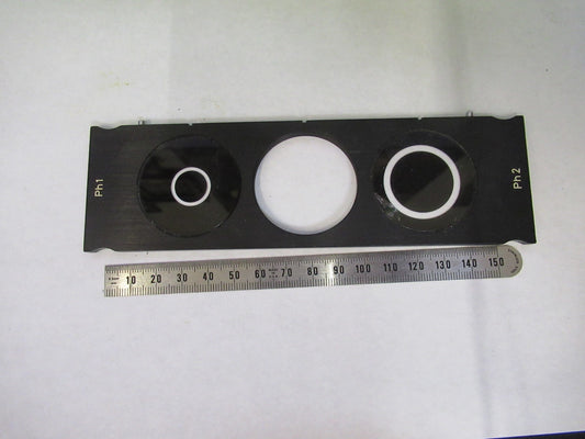 ZEISS GERMANY SLIDE PH1 PH2 [dent] OPTICS MICROSCOPE PART AS PICTURED U8-B-34