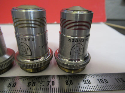 LOT AO AMERICAN SPENCER OBJECTIVES OPTICS MICROSCOPE PART AS PICTURED S4-B-77
