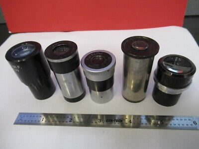 Lot Eyepieces American Optical Co. Carl Zeiss AG Ernst Leitz Opti Microscope Part