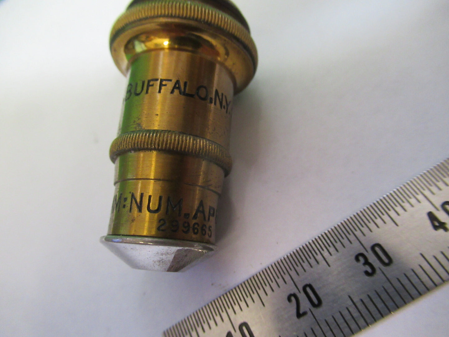 Spencer Lens Co. Objective 44X Antique Brass Microscope Part