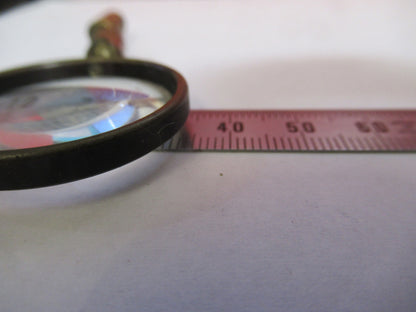 Antique Brass France Mounted Magnifier Lens Microscope Part