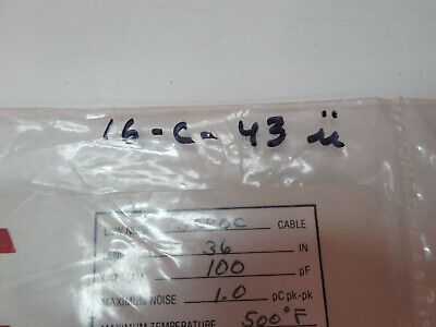 MEGGITT ENDEVCO LOW NOISE CABLE 3090C 36" inch for PIEZO SENSOR AS PIC #16-C-43