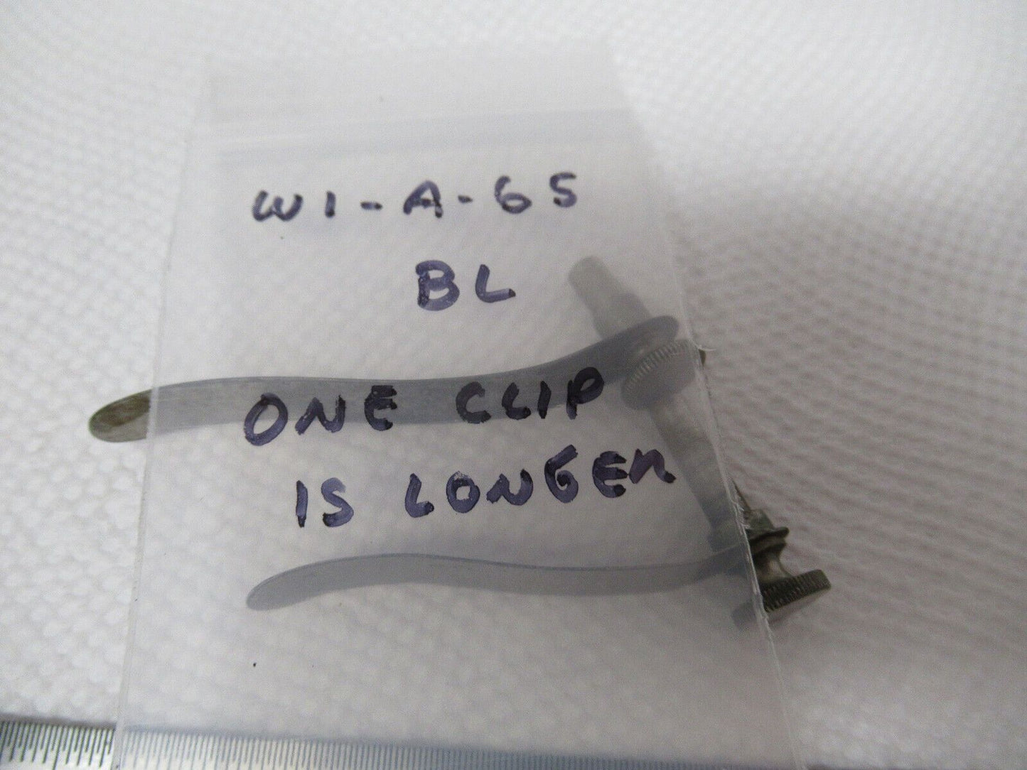 ANTIKES BAUSCH LOMB PAAR CLIPS MIKROSKOPTEIL WIE ABGEBILDET w1-a-65 