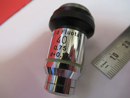 WILD HEERBRUGG SWISS OBJECTIVE 40X LENS FLUOTAR MICROSCOPE PART OPTICS Y6-B-36