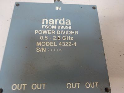 RF MICROWAVE MODULE NARDA POWER DIVIDER 2.5 GHz frequency AS IS BIN#TB-5-2-G