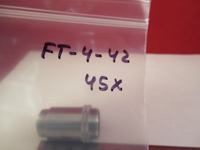 LEITZ WETZLAR GERMANY OBJECTIVE 45X /170 MICROSCOPE OPTICS AS PICTURED &FT-4-42