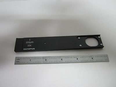 OLYMPUS MICROSCOPE SLIDE AH2-SLM100 FILTER OPTICS BIN#54-13