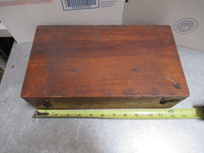 ANTIQUE WOOD BOX BAUSCH LOMB ACCESSORIES EMPTY MICROSCOPE PART AS PICTURED TD-4