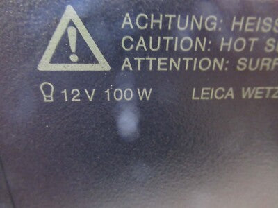 LEICA GERMANY DMRB LAMP 504016 12V 100W MICROSCOPE PART AS PICTURED &14-FT-51