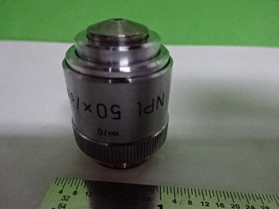 MICROSCOPE PART LEITZ GERMANY OBJECTIVE NPL 50X P POL POLARIZER OPTICS #4-DT-A-9