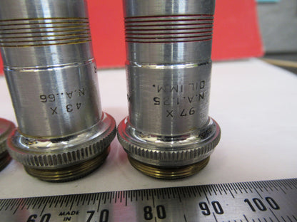 LOT AO AMERICAN SPENCER OBJECTIVES OPTICS MICROSCOPE PART AS PICTURED S4-B-77