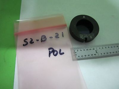 MICROSCOPE PART NIKON POLARIZER ANALYZER A POL OPTICS AS IS BIN#S2-B-21