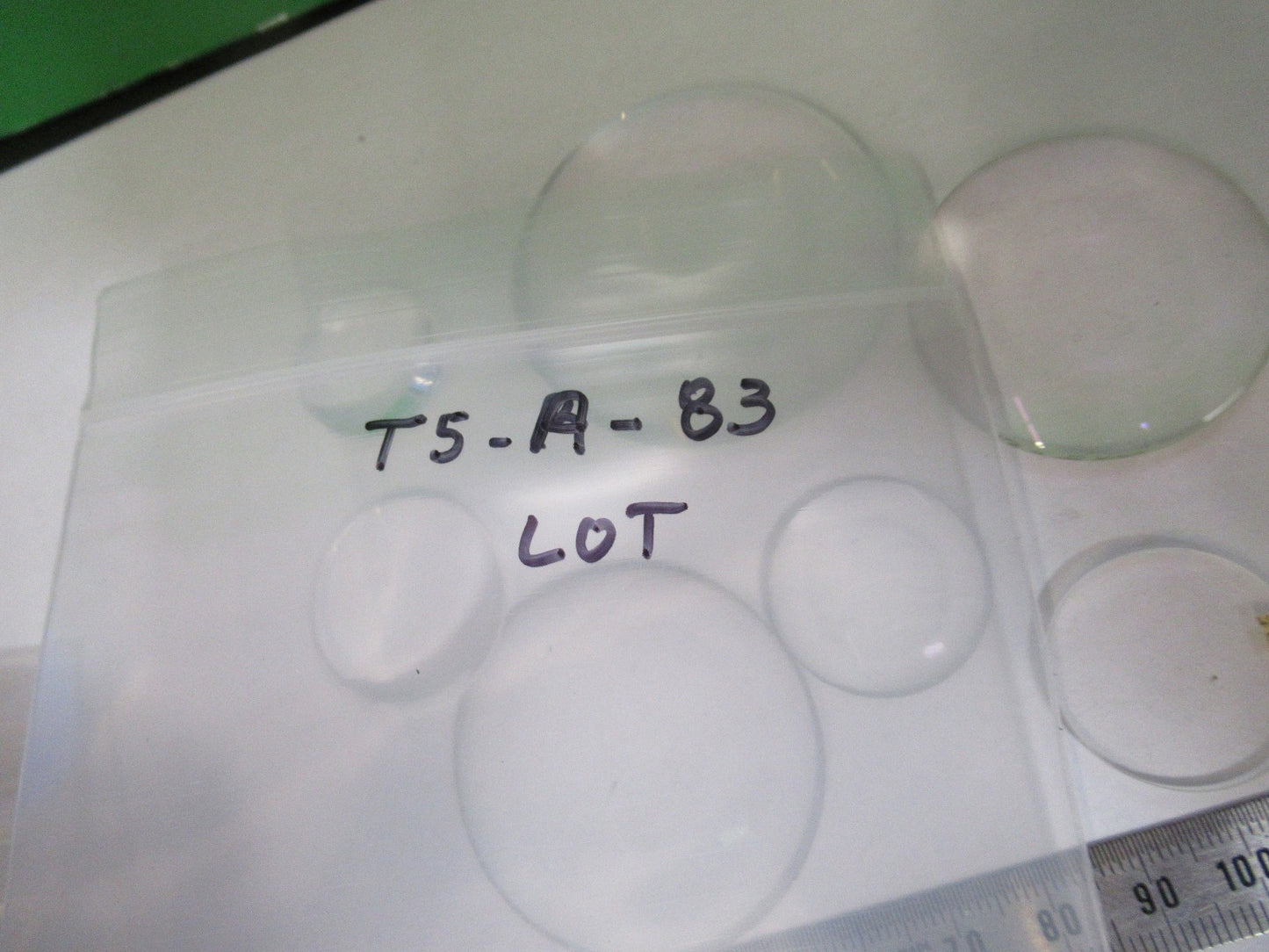 OPTICAL MICROSCOPE LOT LENSES CONVEX CONCAVE OPTICS AS PICTURED T5-A-83