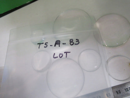 OPTICAL MICROSCOPE LOT LENSES CONVEX CONCAVE OPTICS AS PICTURED T5-A-83