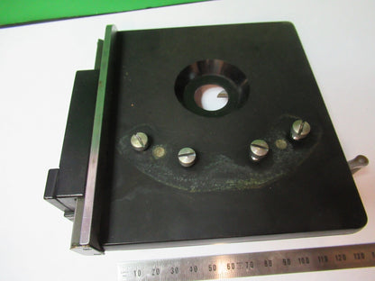 ANTIQUE BAUSCH LOMB XY STAGE TABLE MICROSCOPE PART AS PICTURED S2-B-106
