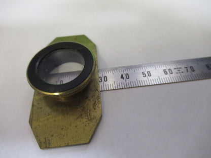 ANTIQUE BRASS COMPRESSORIUM SLIDE STAGE UK MICROSCOPE PART F8-B-06
