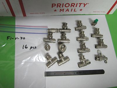LOT 16 EA BNC T's ADAPTORS ETC FREQUENCY RF MICROWAVE BIN#FI-V-70