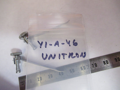 PAIR CLIPS STAGE UNITRON JAPAN MICROSCOPE PART AS PICTURED Y1-A-46