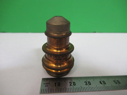 ANTIQUE BRASS 1.9mm OBJECTIVE BAUSCH LOMB MICROSCOPE PART AS PICTURED X6-A-51