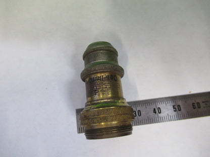 DB of UK ANTIQUE BRASS OBJECTIVE MICROSCOPE PART AS PICTURED X6-A-92