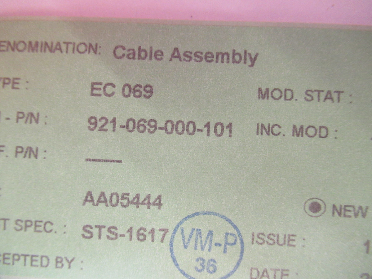 MEGGITT VIBRO-METER CABLE 921-069-000-101 HIGH TEMP SENSOR AS PICTURED Y5-A-32