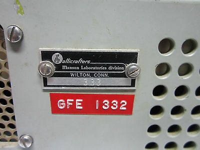 HALLICRAFTERS MANSON LAB ULTRA STABLE QUARTZ OSCILLATOR 1 MHz FREQUENCY STANDARD