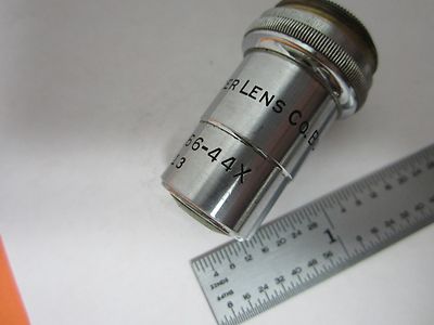 MICROSCOPE OBJECTIVE SPENCER 44X VINTAGE OPTICS BIN#K9-53
