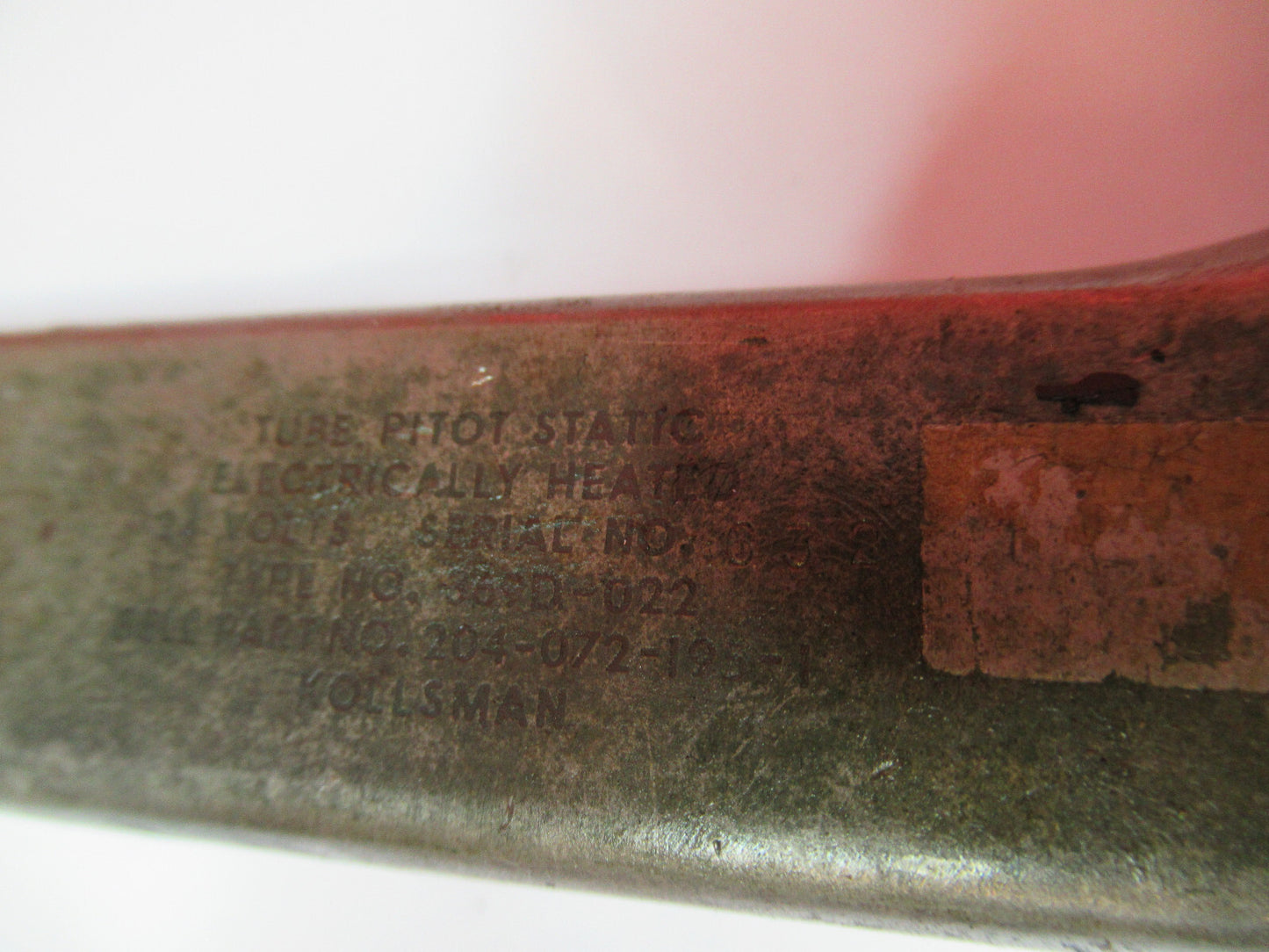 BELL AIRCRAFT 204-072-195-1 PITOT TUBE STATIC ELECTRIC HEAT AS PICTURED S3-B-67