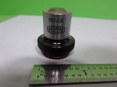 FOR PARTS MICROSCOPE PART OBJECTIVE OLYMPUS M10 [dirty] OPTICS AS IS BIN#Y6-E-12