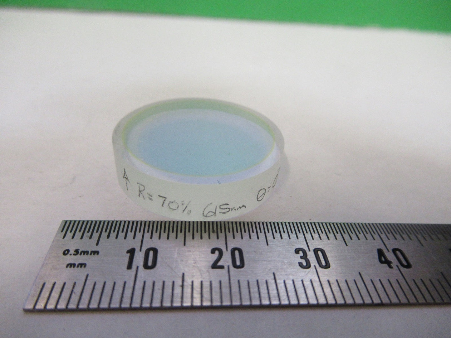 OPTICAL COATED DICHROIC MIRROR FILTER LASER OPTICS LENS AS PICTURED U8-A-127